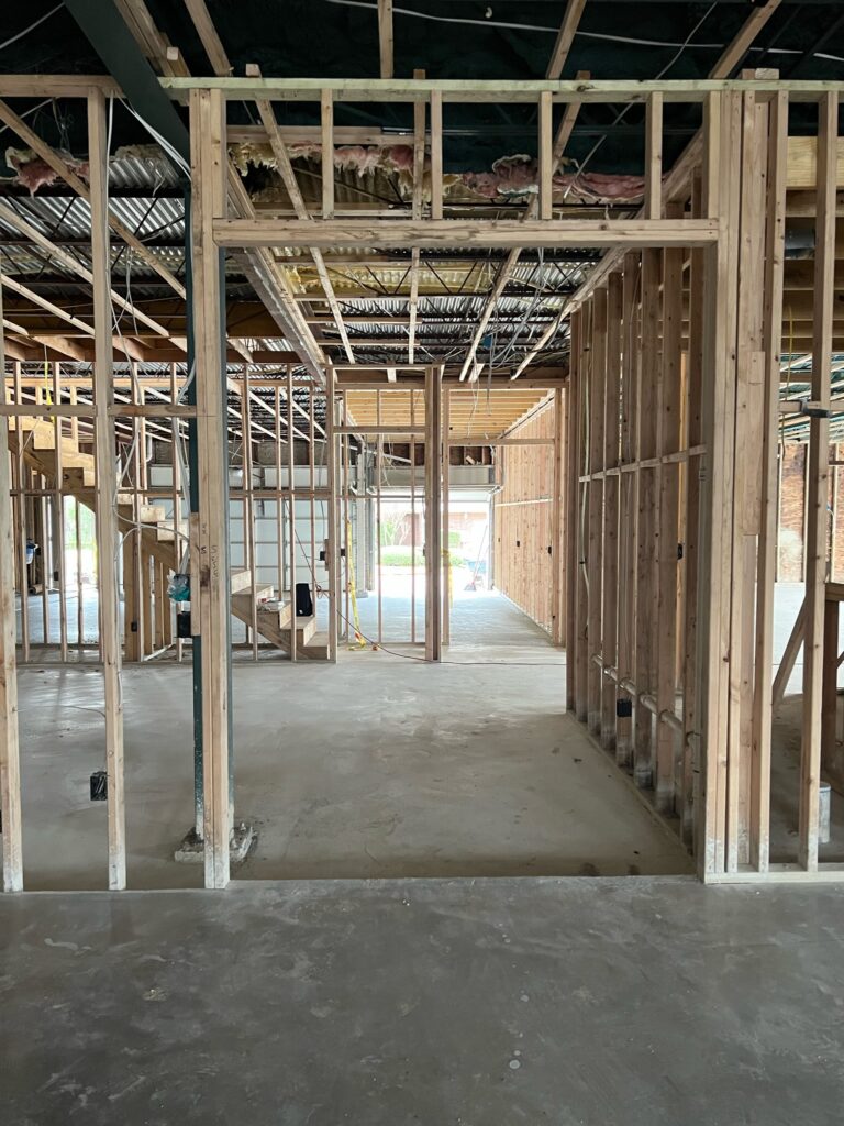 A view inside of the home Iskra's family is building (under construction).